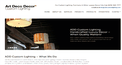 Desktop Screenshot of addcustomlighting.com